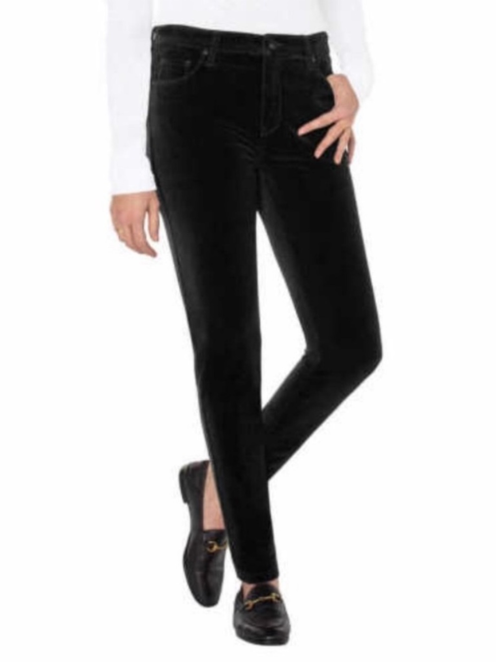 Black High Rise Velvet Pants Womens 12 Minimalist Preppy Indie Twee